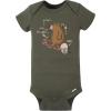 imageGerber Baby Boys 4Pack Short Sleeve Onesies BodysuitsBear Green