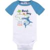 imageGerber Baby Boys 4Pack Short Sleeve Onesies BodysuitsBlue Shark