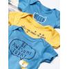 imageGerber Baby Boys 8Pack Short Sleeve Onesies BodysuitsBlue Fox