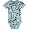 imageGerber Baby Boys 8Pack Short Sleeve Onesies BodysuitsJungle Blue