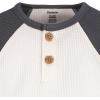 imageGerber Baby Boys Long Sleeve Henley Onesies 2 PackBlue and Ivory