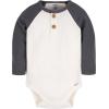 imageGerber Baby Boys Long Sleeve Henley Onesies 2 PackBlue and Ivory