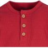 imageGerber Baby Boys Long Sleeve Henley Onesies 2 PackRed Black Heather Grey