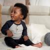 imageGerber Baby Boys Long Sleeve Henley Onesies 2 PackRed Black Heather Grey
