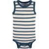 imageGerber Baby Boys MultiPack Sleeveless Onesies BodysuitBlue Stripe