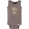 imageGerber Baby Boys MultiPack Sleeveless Onesies BodysuitIvory Safari