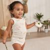 imageGerber Baby Boys MultiPack Sleeveless Onesies BodysuitIvory Safari