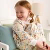 imageGerber Baby Girls 2Piece Fleece Pajamas Pants SetIvory Floral