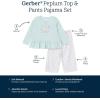 imageGerber Baby Girls 2Piece Pajama Set Top ampamp Fleece BottomBunny