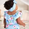 imageGerber Baby Girls 2Piece Wide Neck Romper ampamp Headband Set