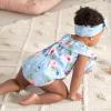 imageGerber Baby Girls 2Piece Wide Neck Romper ampamp Headband Set