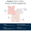 imageGerber Baby Girls 3Piece Pajama Set Polyester Jersey Top Pants  ShortsGarderning