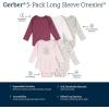 imageGerber Baby Girls 6Pack LongSleeve Onesies BodysuitsWildflower