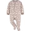 imageGerber Baby Girls Flame Resistant Fleece Footed Pajamas 3PackPink Deer