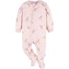 imageGerber Baby Girls Flame Resistant Fleece Footed Pajamas 3PackPink Deer