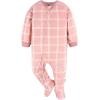 imageGerber Baby Girls Flame Resistant Fleece Footed Pajamas 3PackPink Floral