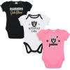 imageGerber Baby Girls NFL Team 3 Pack Short Sleeve Onesie BodysuitAlternate