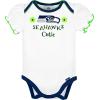 imageGerber Baby Girls NFL Team 3 Pack Short Sleeve Onesie BodysuitNavy Blue  Action Green  Wolf Gray