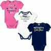 imageGerber Baby Girls NFL Team 3 Pack Short Sleeve Onesie BodysuitTeam Color