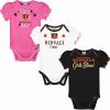 imageGerber Baby Girls NFL Team 3 Pack Short Sleeve Onesie BodysuitTeam Color