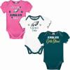 imageGerber Baby Girls NFL Team 3 Pack Short Sleeve Onesie BodysuitTeam Color