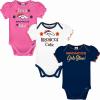 imageGerber Baby Girls NFL Team 3 Pack Short Sleeve Onesie BodysuitTeam Color