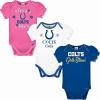 imageGerber Baby Girls NFL Team 3 Pack Short Sleeve Onesie BodysuitTeam Color