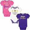 imageGerber Baby Girls NFL Team 3 Pack Short Sleeve Onesie BodysuitTeam Color