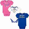 imageGerber Baby Girls NFL Team 3 Pack Short Sleeve Onesie BodysuitTeam Color