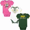 imageGerber Baby Girls NFL Team 3 Pack Short Sleeve Onesie BodysuitTeam Color