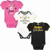 imageGerber Baby Girls NFL Team 3 Pack Short Sleeve Onesie BodysuitTeam Color