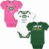 imageGerber Baby Girls NFL Team 3 Pack Short Sleeve Onesie BodysuitTeam Color