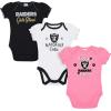 imageGerber Baby Girls NFL Team 3 Pack Short Sleeve Onesie BodysuitTeam Color