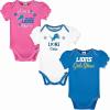 imageGerber Baby Girls NFL Team 3 Pack Short Sleeve Onesie BodysuitTeam Color