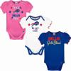 imageGerber Baby Girls NFL Team 3 Pack Short Sleeve Onesie BodysuitTeam Color