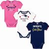 imageGerber Baby Girls NFL Team 3 Pack Short Sleeve Onesie BodysuitTeam Color