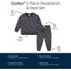 imageGerber Baby ampamp Toddler Boys 2Piece Fleece Sweatshirt and Jogger SetCharcoal Smiley