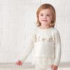 imageGerber Baby and Toddler Girls Sweater with Tulle TrimWhite