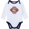 imageGerber NFL Baby Girls 3piece Onesie Bodysuit Pants ampamp Headband SetBroncos