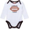 imageGerber NFL Baby Girls 3piece Onesie Bodysuit Pants ampamp Headband SetBrowns
