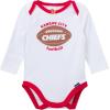 imageGerber NFL Baby Girls 3piece Onesie Bodysuit Pants ampamp Headband SetChiefs