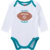imageGerber NFL Baby Girls 3piece Onesie Bodysuit Pants ampamp Headband SetDolphins