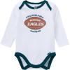 imageGerber NFL Baby Girls 3piece Onesie Bodysuit Pants ampamp Headband SetEagles