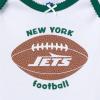 imageGerber NFL Baby Girls 3piece Onesie Bodysuit Pants ampamp Headband SetJets