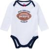 imageGerber NFL Baby Girls 3piece Onesie Bodysuit Pants ampamp Headband SetPatriots