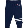 imageGerber NFL Baby Girls 3piece Onesie Bodysuit Pants ampamp Headband SetPatriots