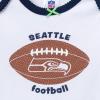 imageGerber NFL Baby Girls 3piece Onesie Bodysuit Pants ampamp Headband SetSeahawks