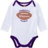 imageGerber NFL Baby Girls 3piece Onesie Bodysuit Pants ampamp Headband SetVikings