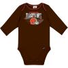 imageGerber NFL Unisex Baby Nfl Team 2 Pack Long Sleeve Onesie BodysuitBrowns
