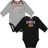 imageGerber NFL Unisex Baby Nfl Team 2 Pack Long Sleeve Onesie BodysuitTeam Color